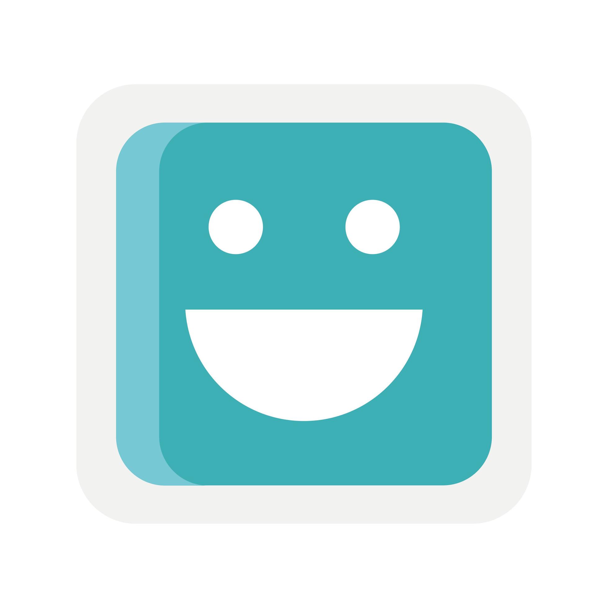 blue emoji square happy face 3898390 Vector Art at Vecteezy