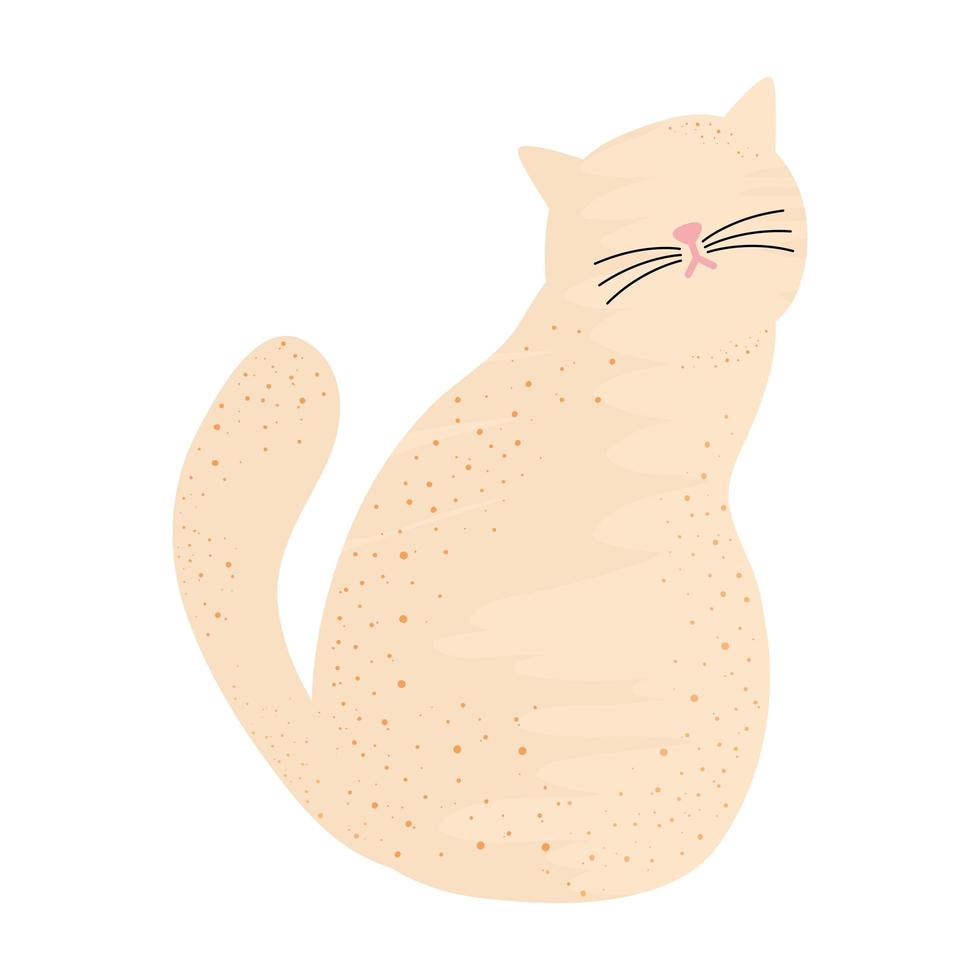 lindo personaje de mascota gato pequeño vector