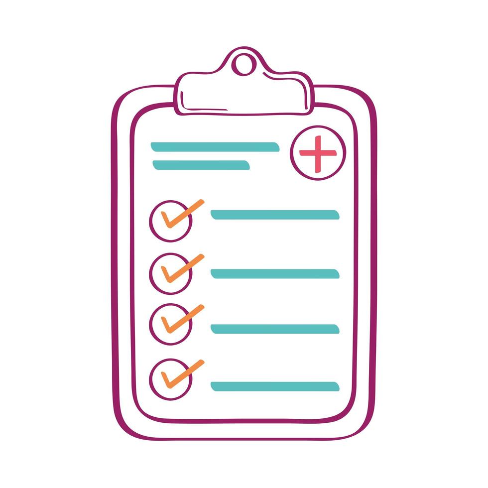 medical order checklist vector