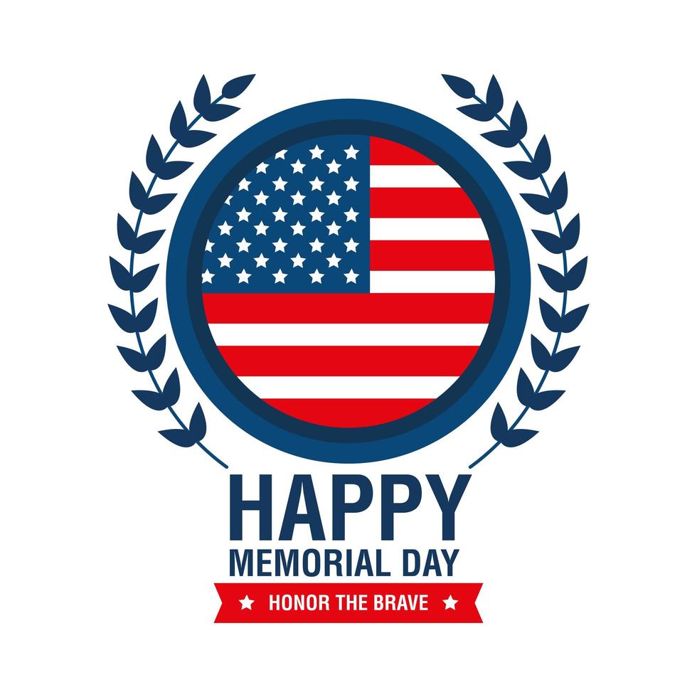 memorial day wreath vector