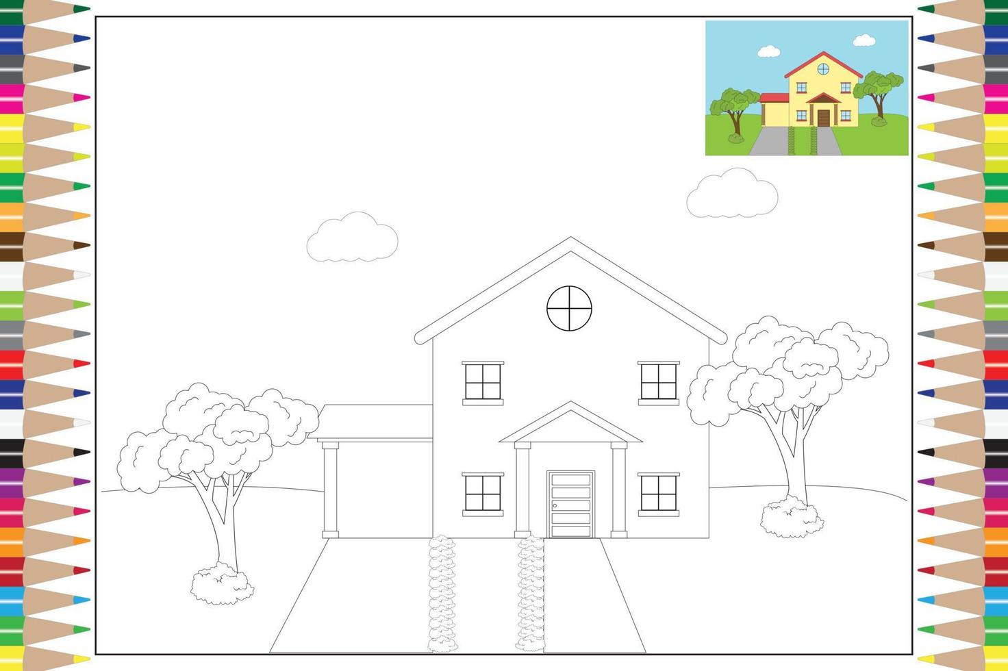 coloring pages for kids vector