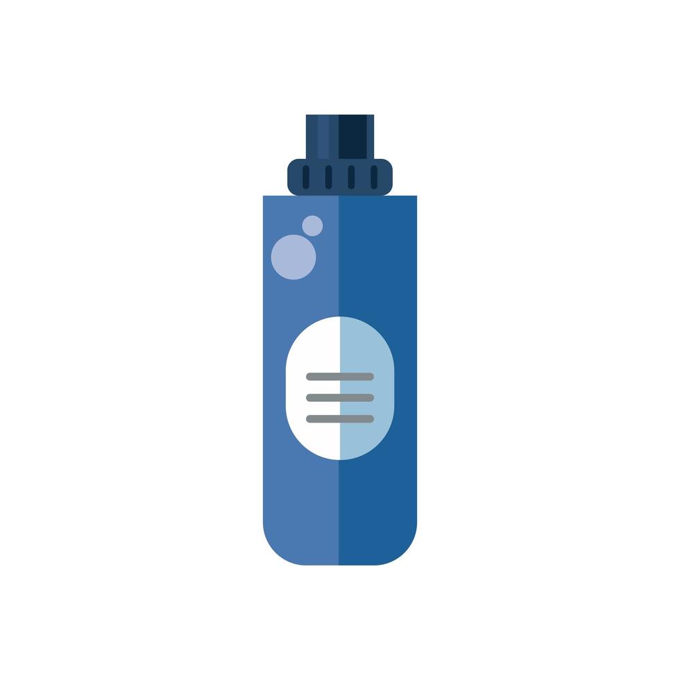 disinfectant plastic bottle product with drop flat style vector