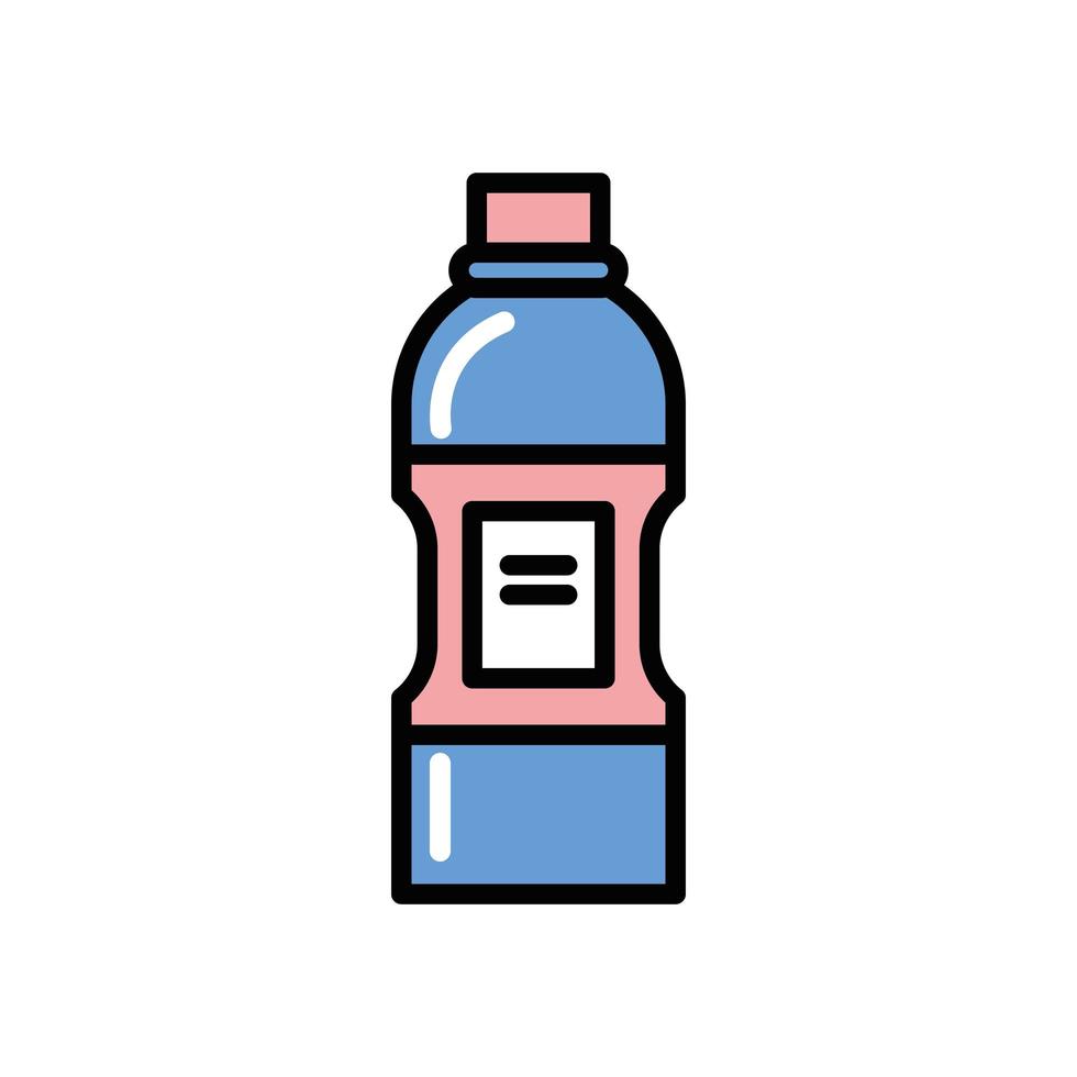 botella de agua icono de equipo deportivo vector