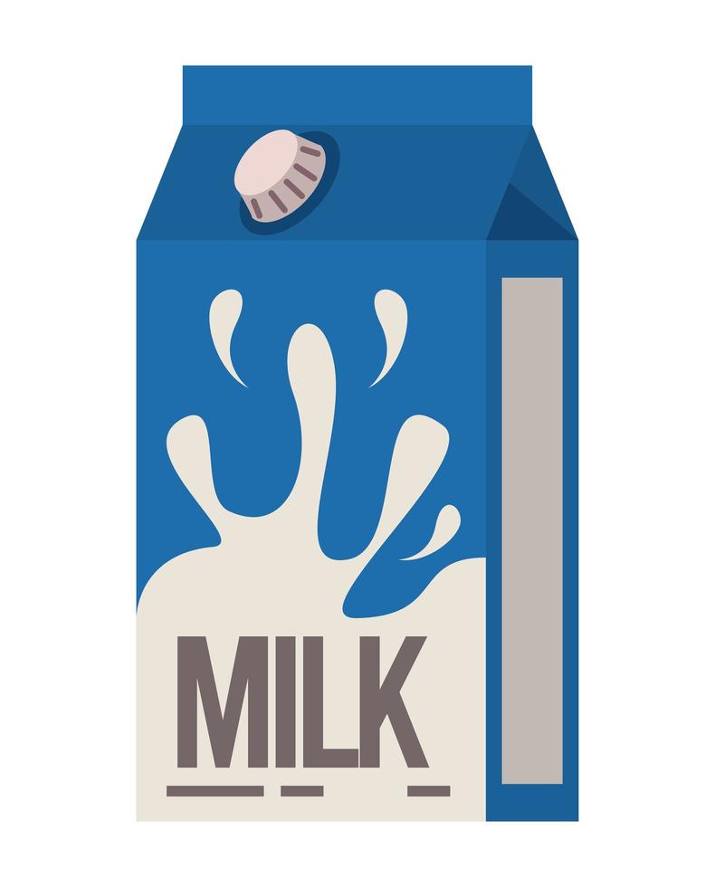 icono de caja de leche vector