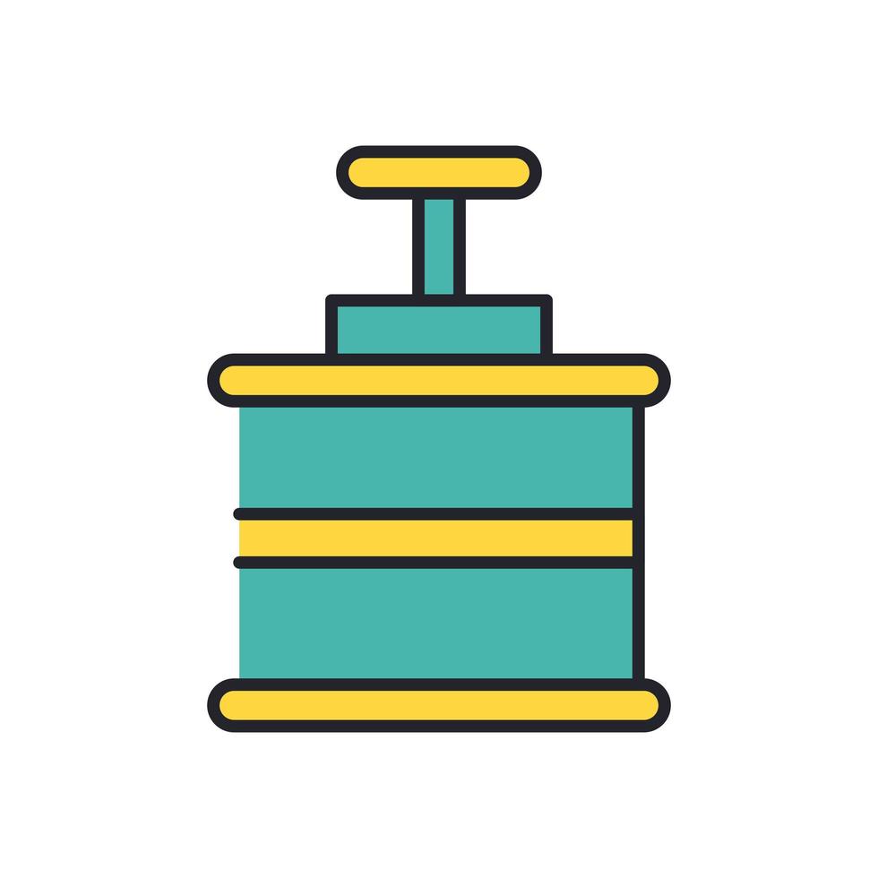 military detonator manual line and fill style icon vector