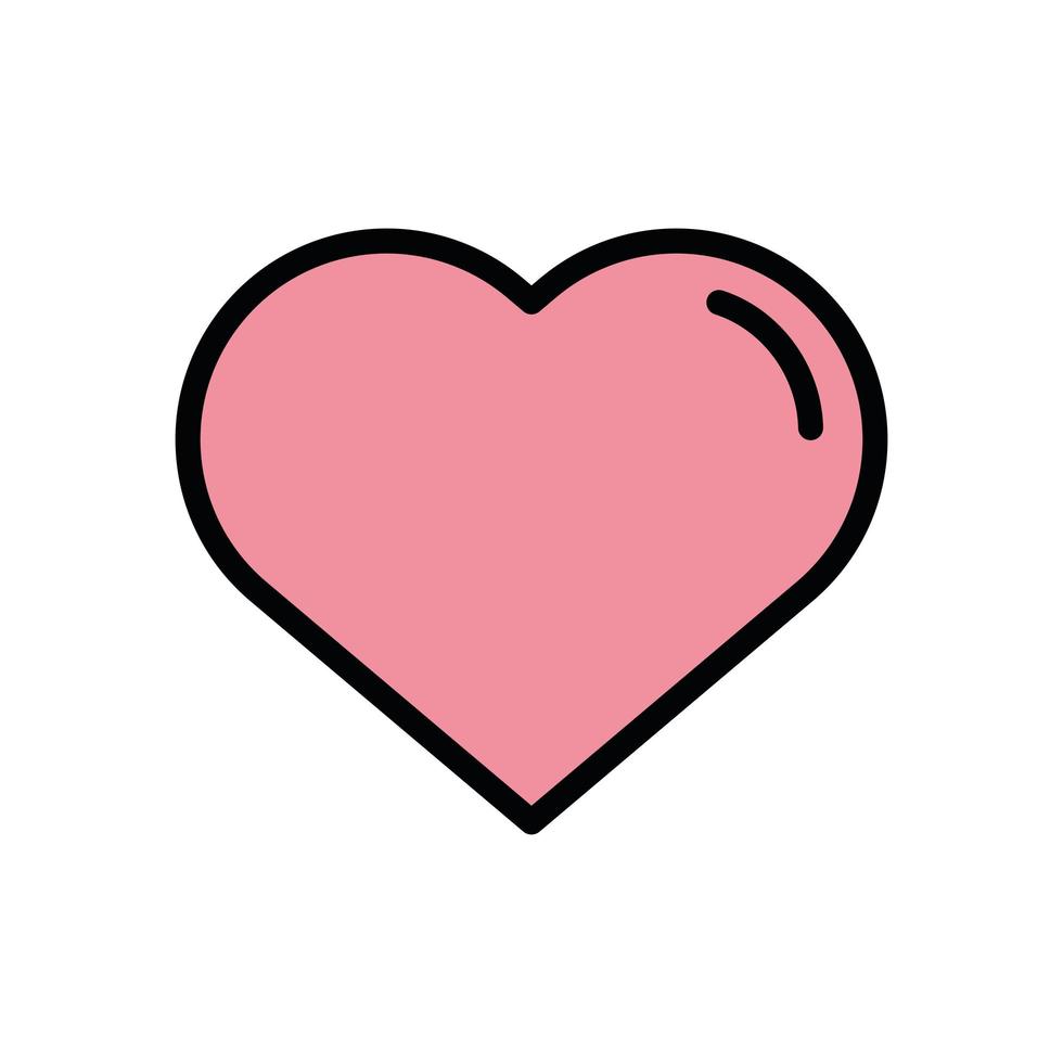 feliz dia de san valentin icono de corazon vector