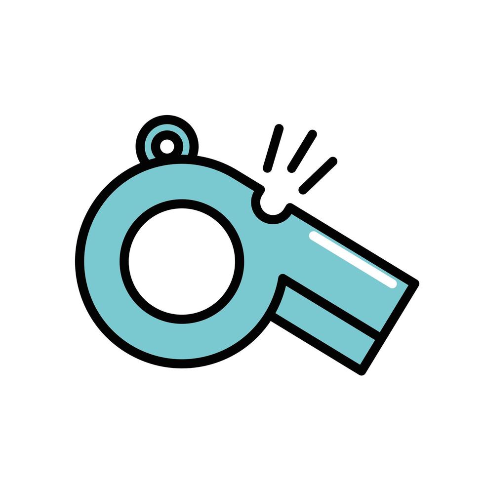 whistle refeere accessory isolated icon vector