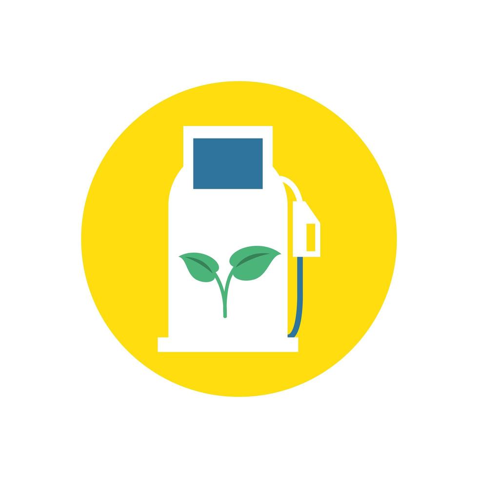 station service ecology isolated icon vector
