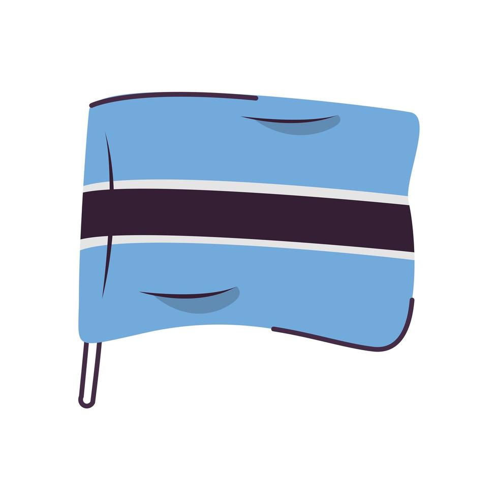 botswana flag country isolated icon vector