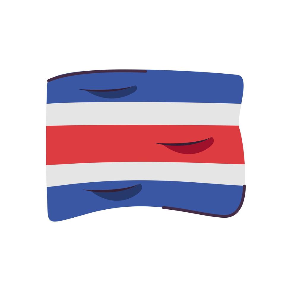 costa rica flag country isolated icon 3902137 Vector Art at Vecteezy