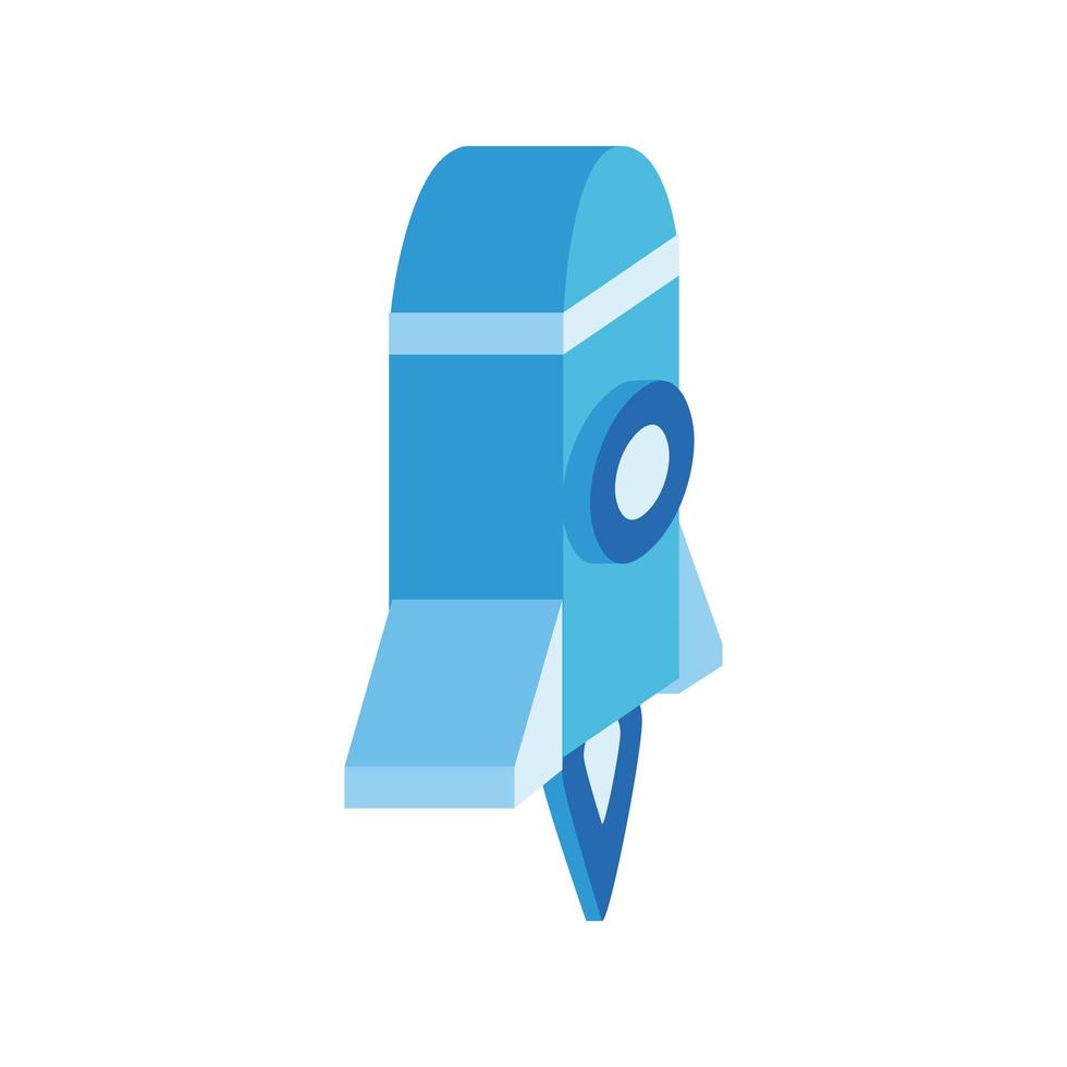 rocket launcher isometric style icon vector