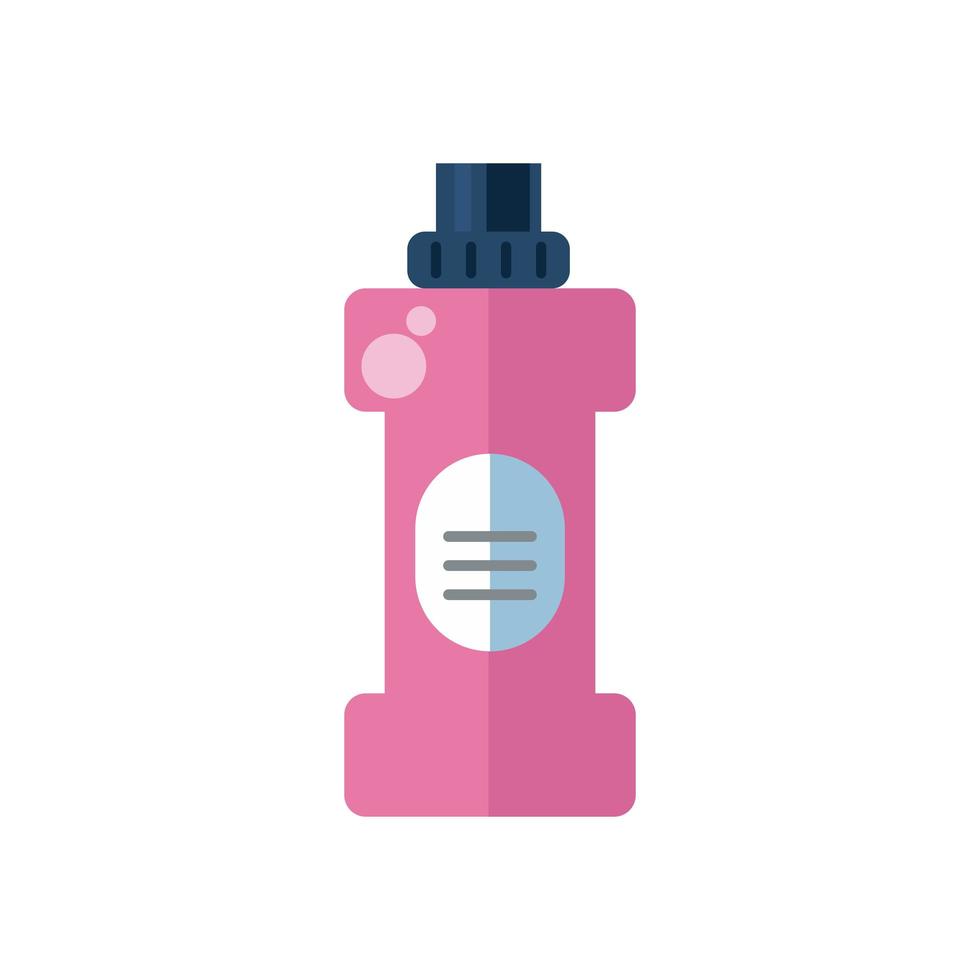 disinfectant plastic bottle product with drop flat style vector