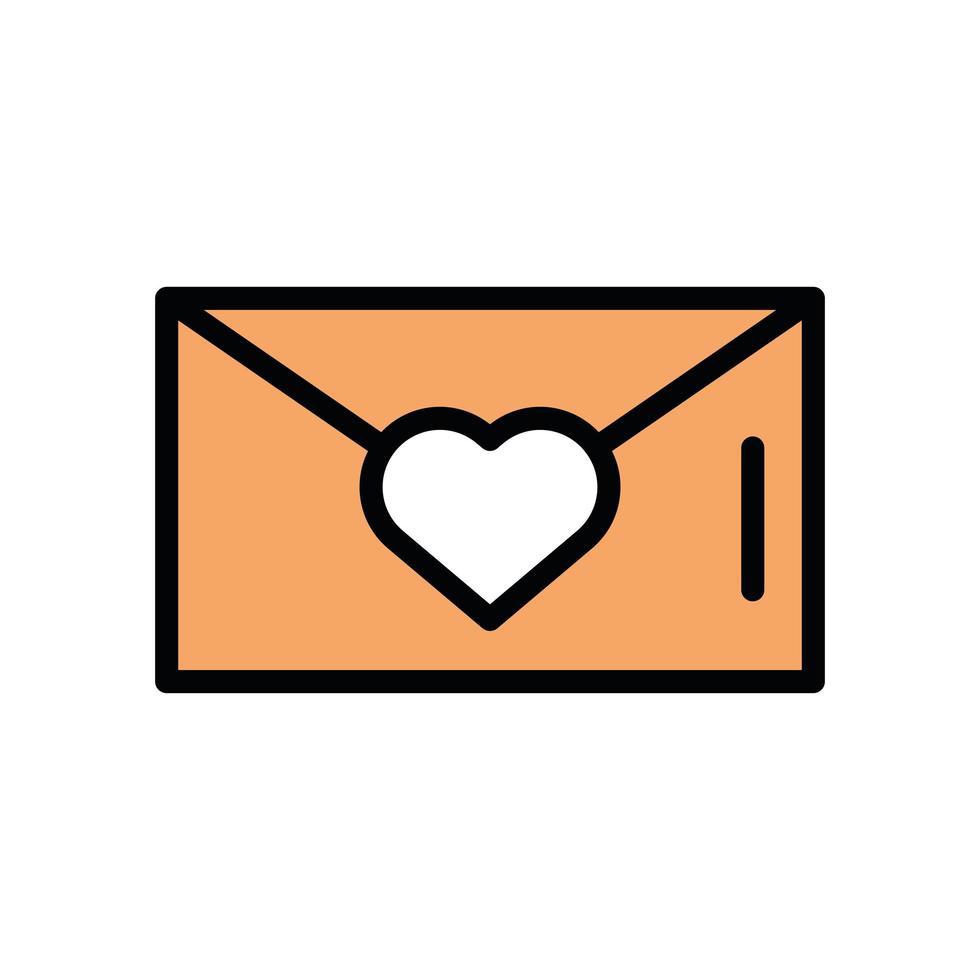 happy valentines day envelope with heart vector