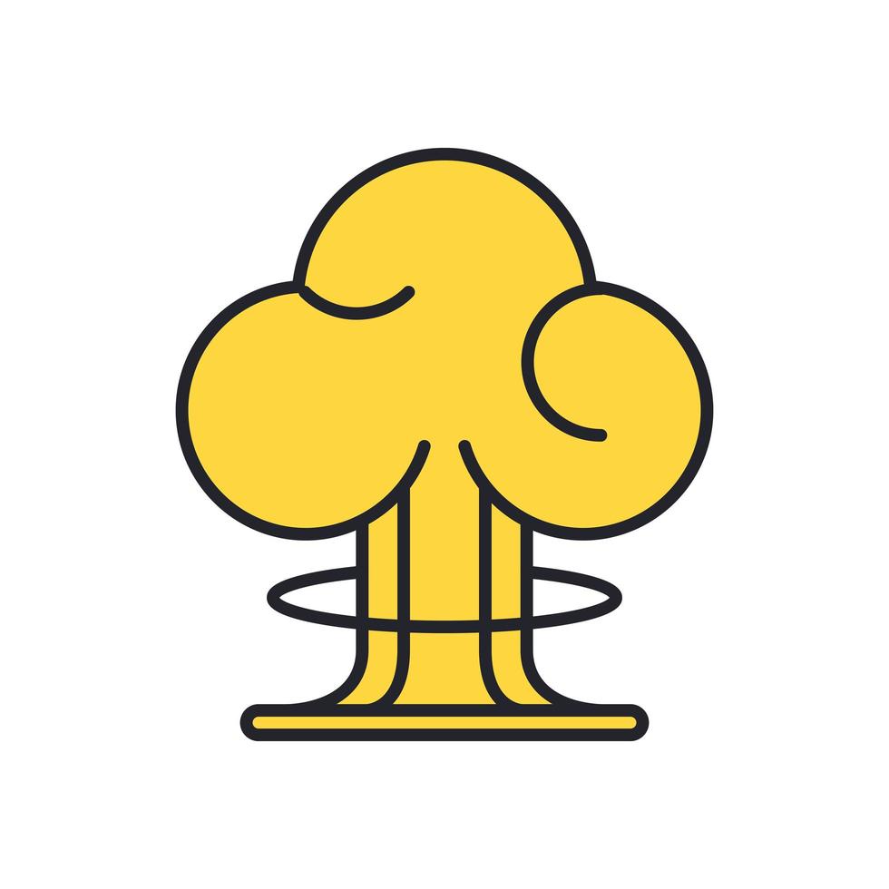 nuclear bomb explosion military force icon vector