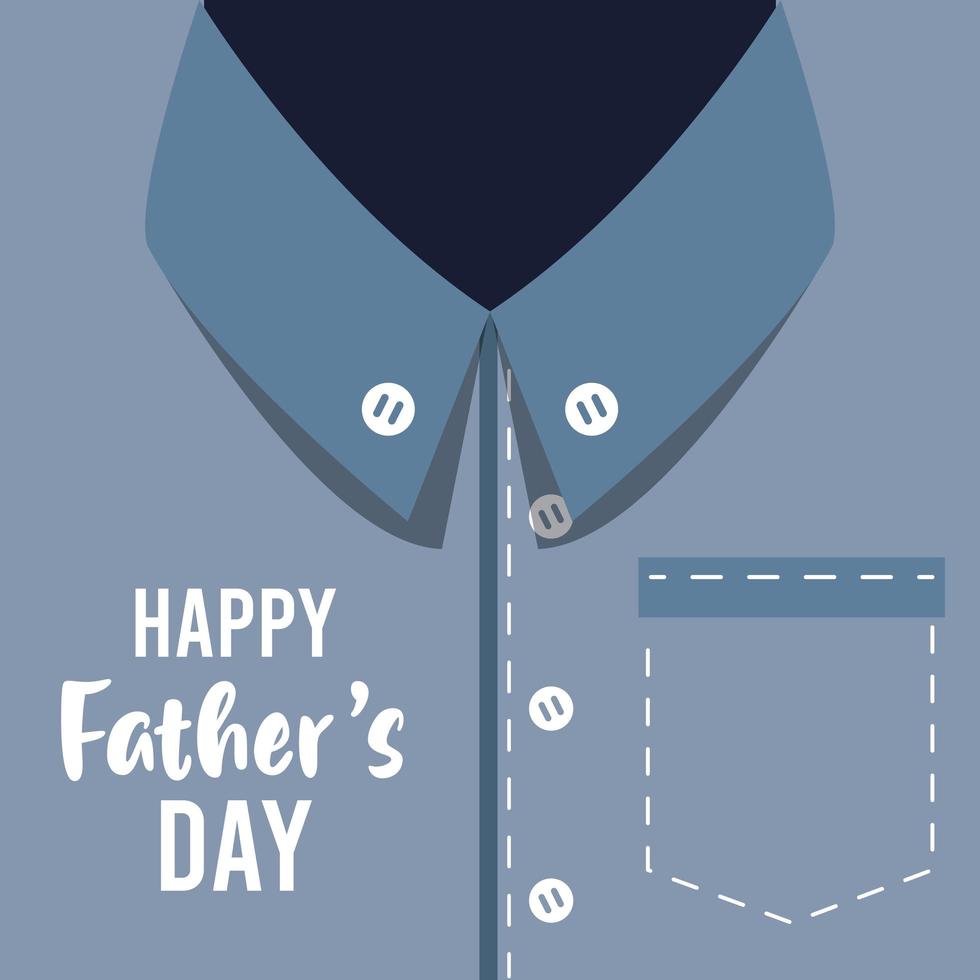 happy fathers day card with male shirt vector