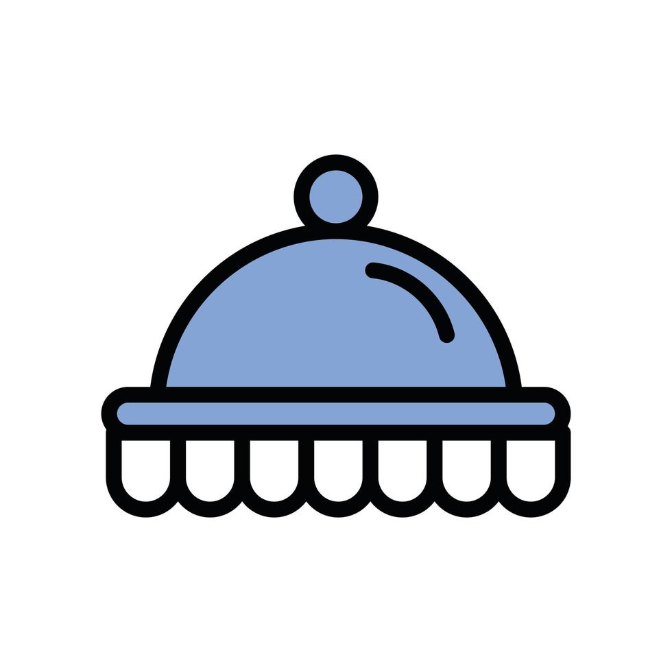 tray server dish isolated icon vector