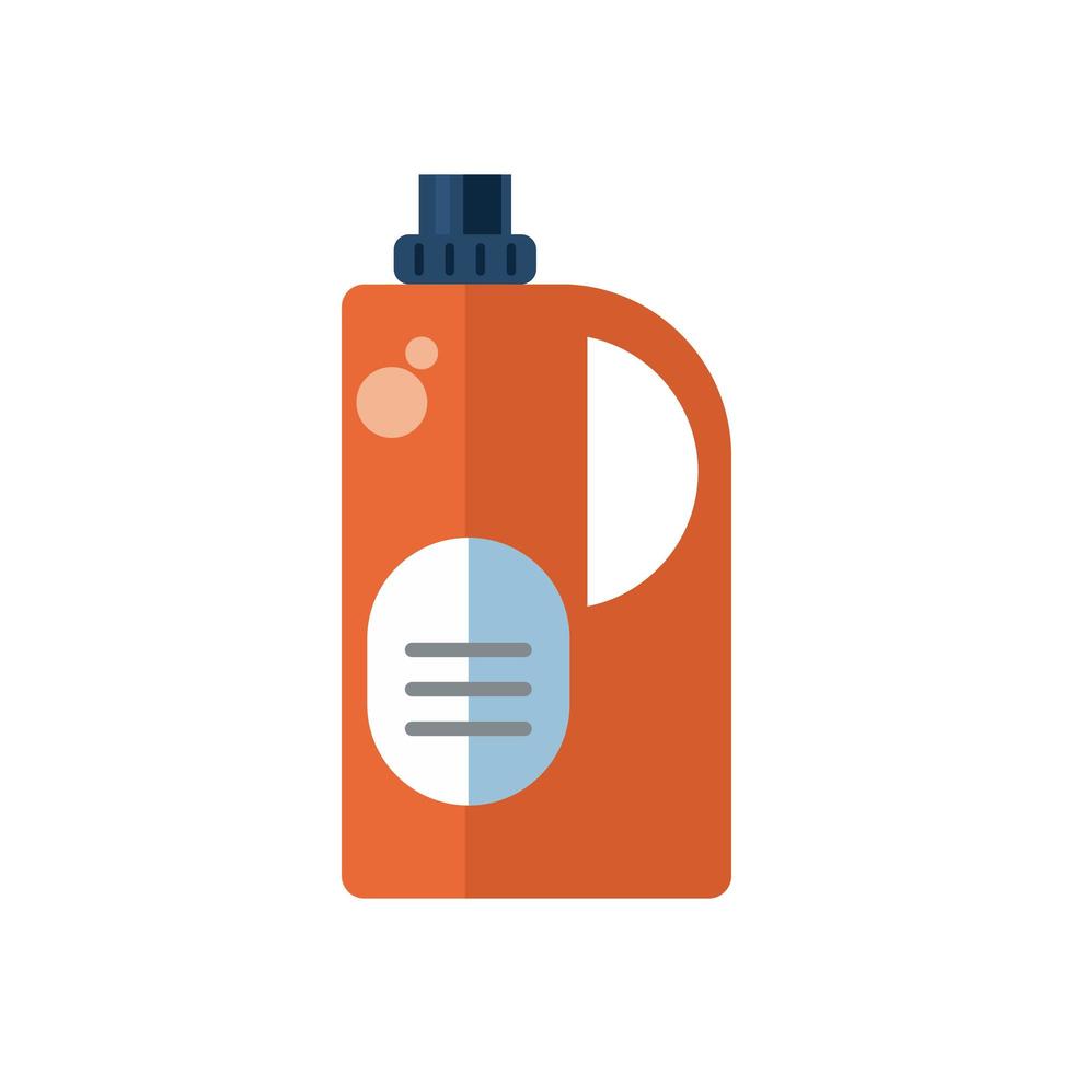 disinfectant plastic bottle product with drop flat style vector