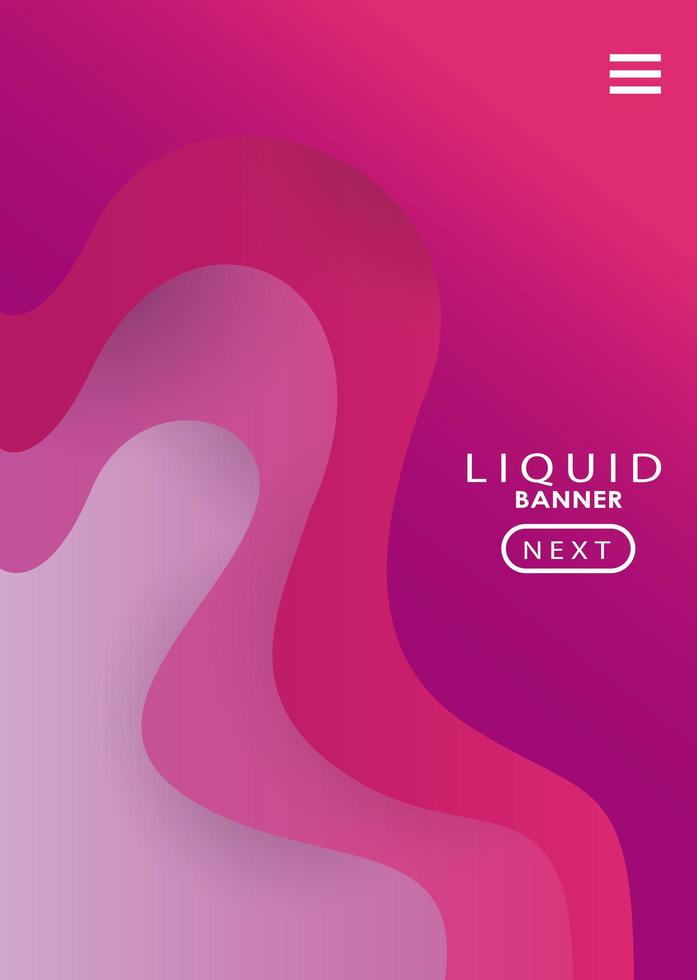 lettering in liquid banner color pink background vector