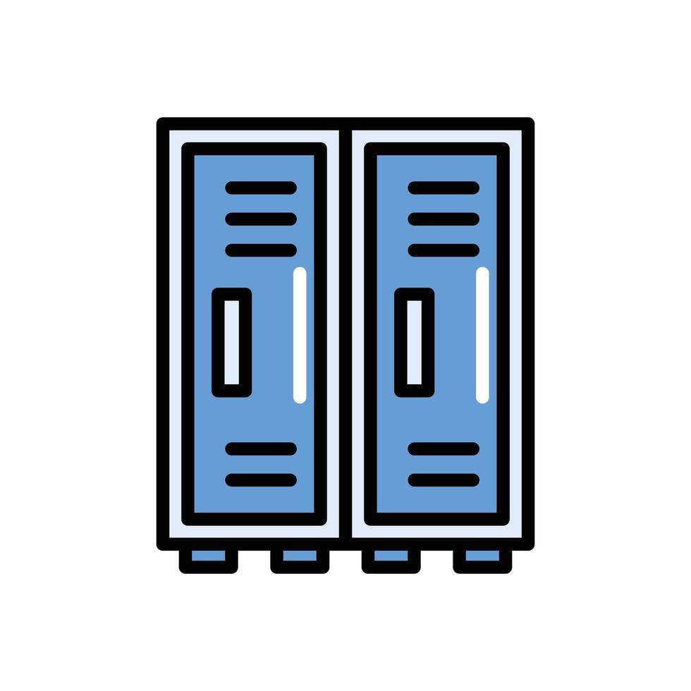 lockers metal store isolated icon vector