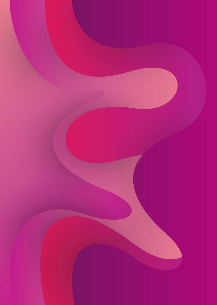 liquid banner color pink background vector