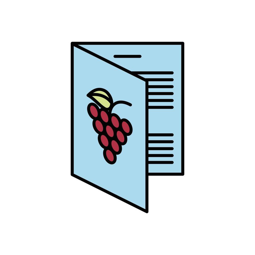 wine drink in card menu restaurant vector