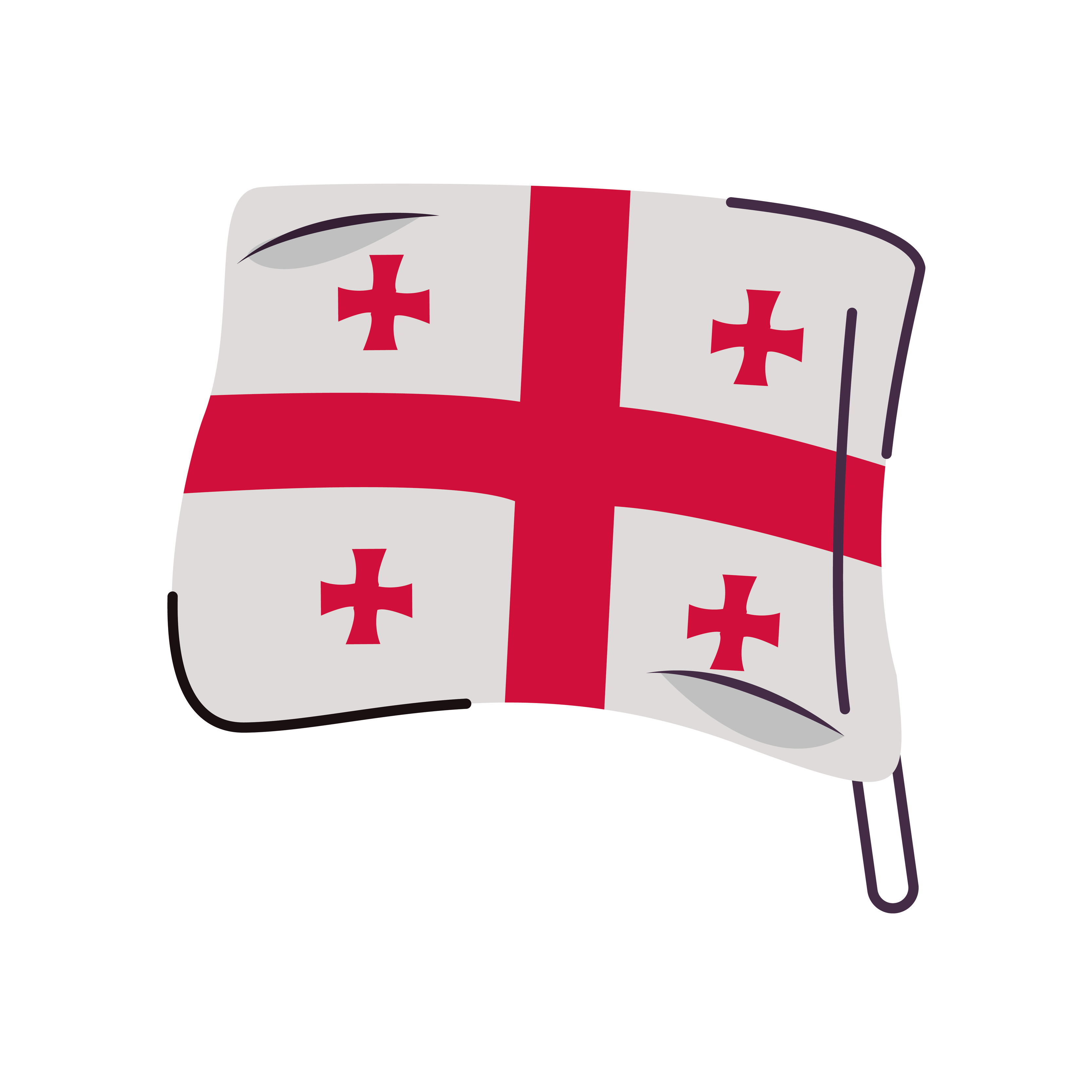 georgia flag country isolated icon 3902873 Vector Art at Vecteezy