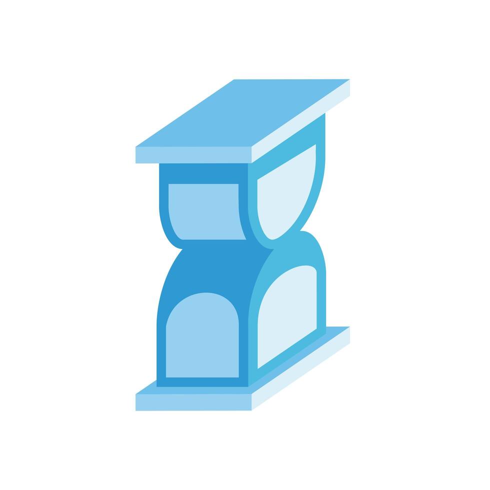 hourglass time isometric style icon vector