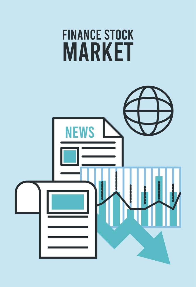 economic recession infographic with arrows and statistics vector