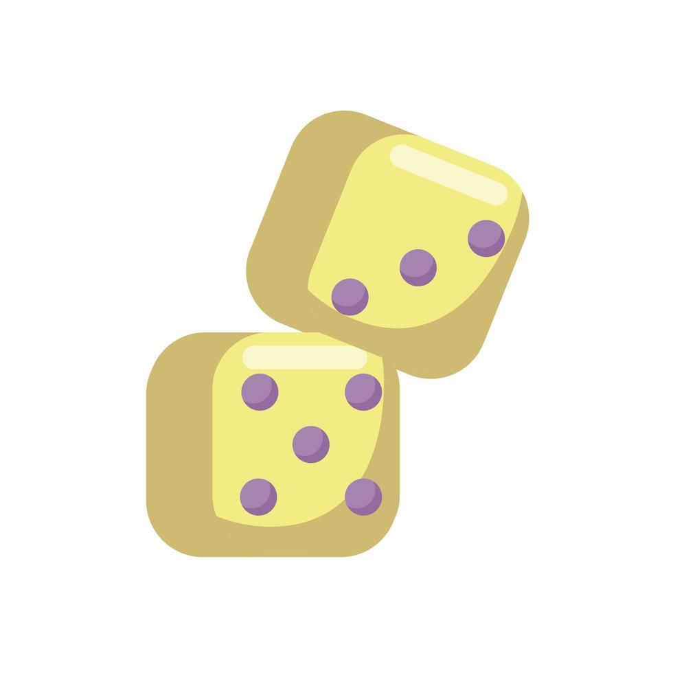 dice child toy flat style icon vector