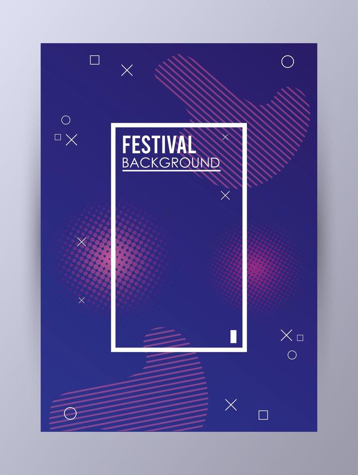 square frame in colorfull festival background vector