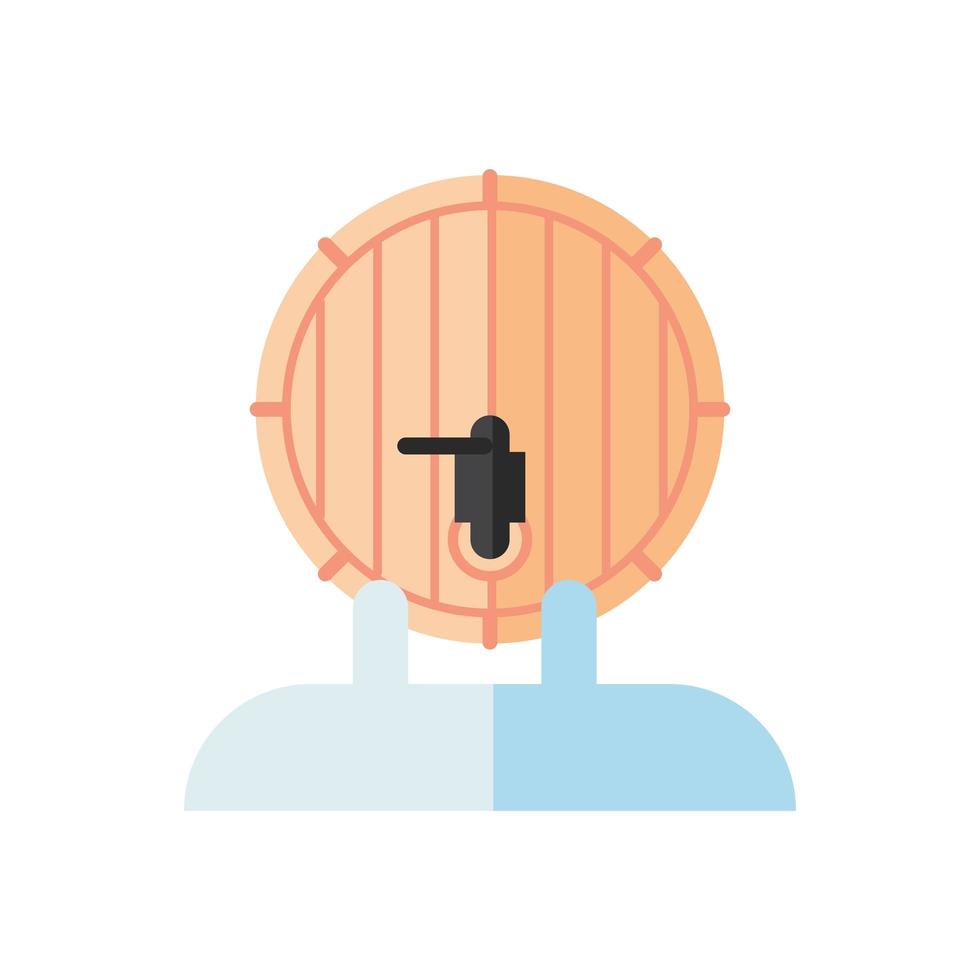 wine barrel drink isolated icon vector