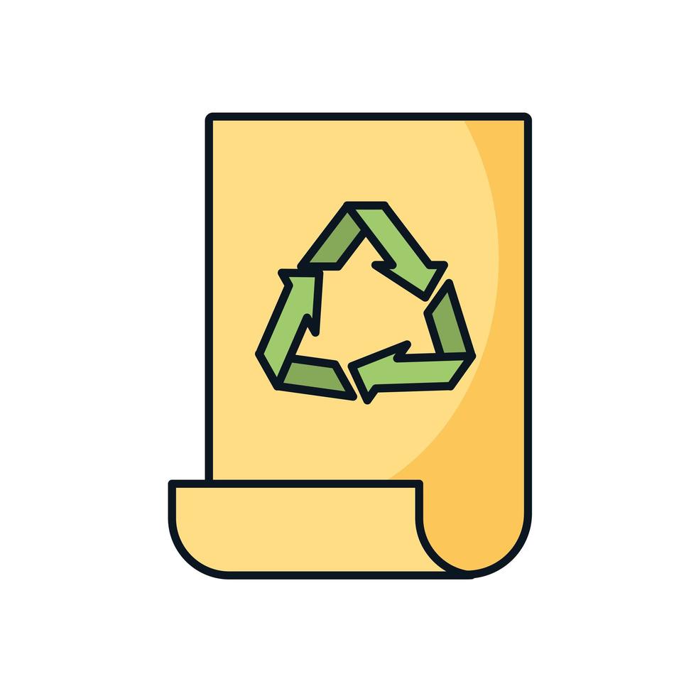 arrows recycle symbol in truck vector