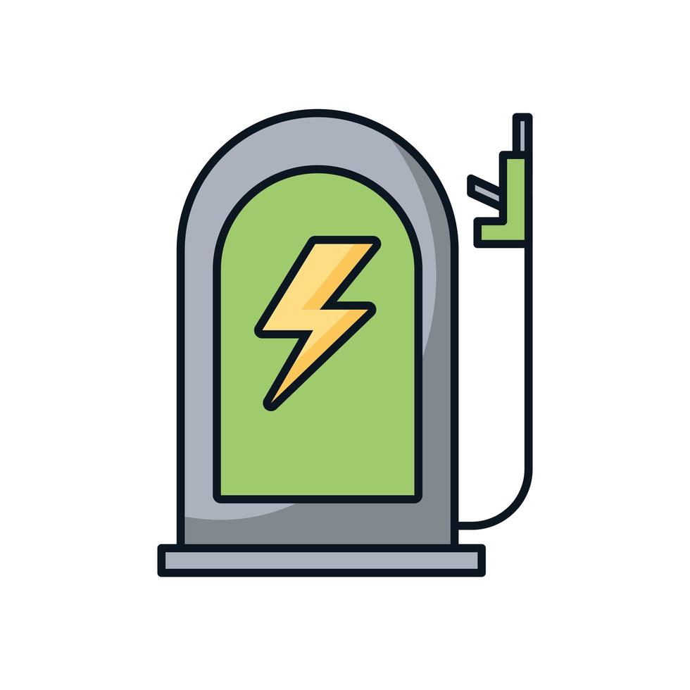 station service ecology isolated icon vector
