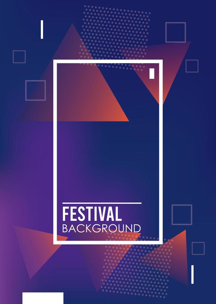 square frame in colorfull festival background vector