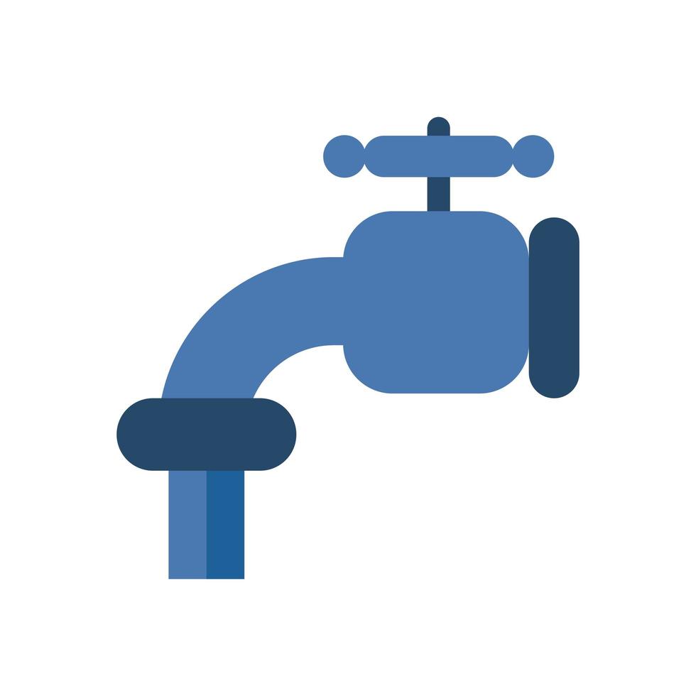 water tap flat style icon vector