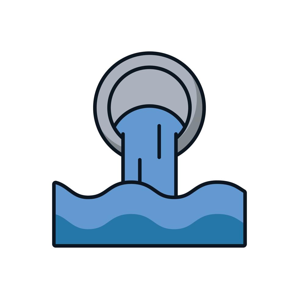 water drain industry isolated icon vector