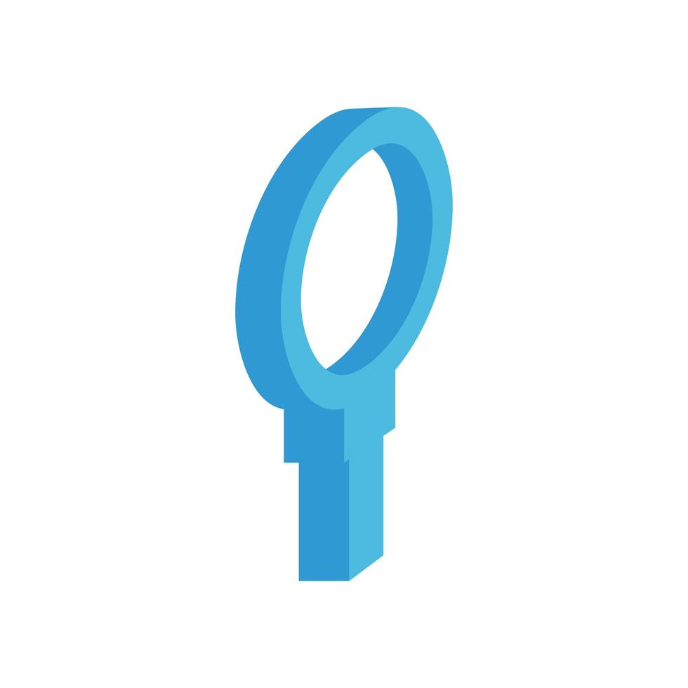 search magnifying glass isometric style icon vector