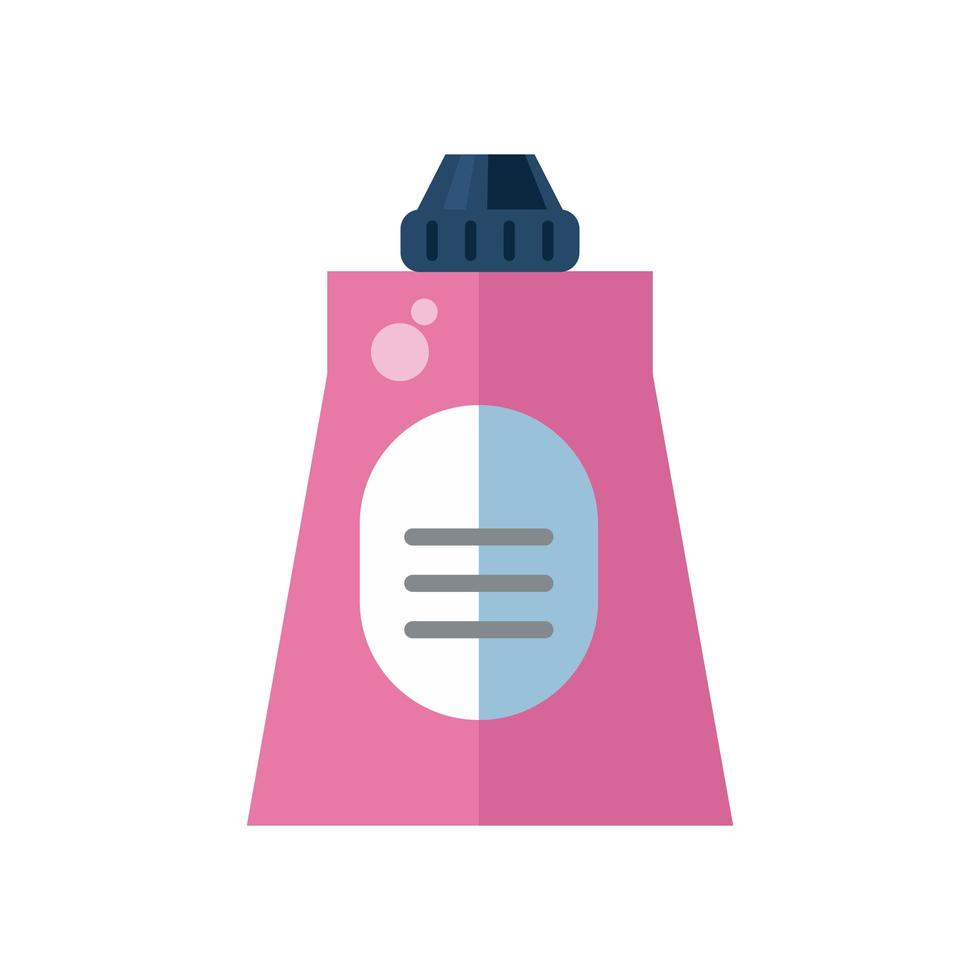 disinfectant plastic bottle product with drop flat style vector