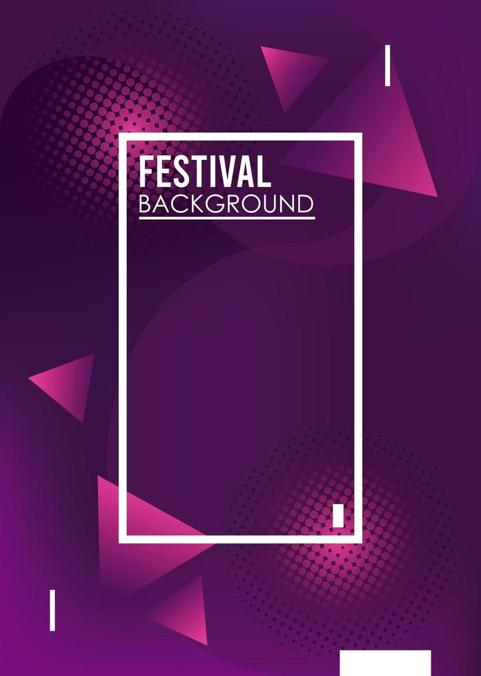 square frame in colorfull festival background vector