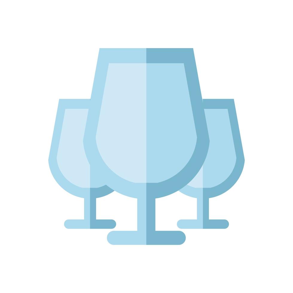 wine cups glasses toast icon vector