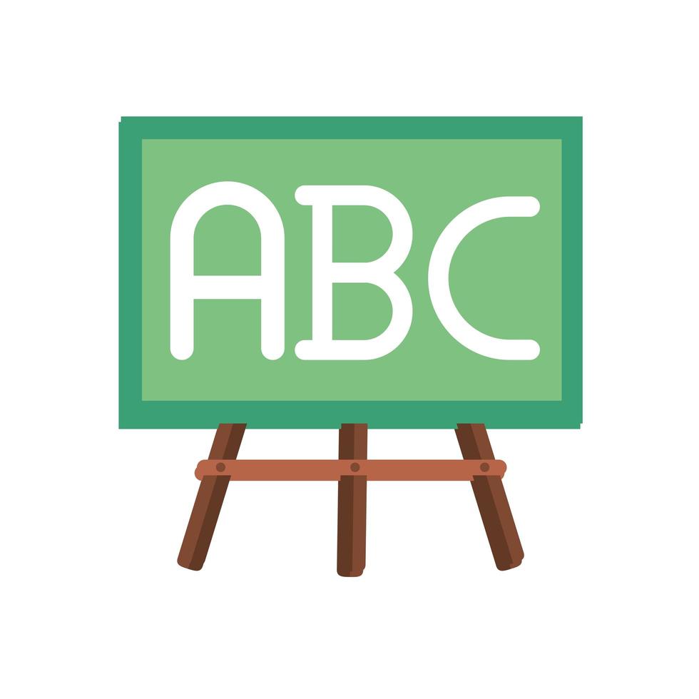 chalkboard with alphabet flat style vector