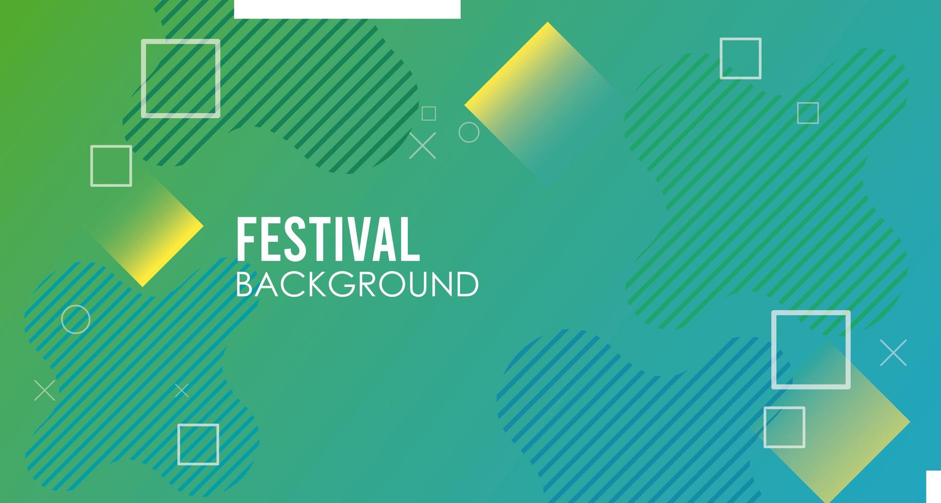 green colorfull festival background template vector