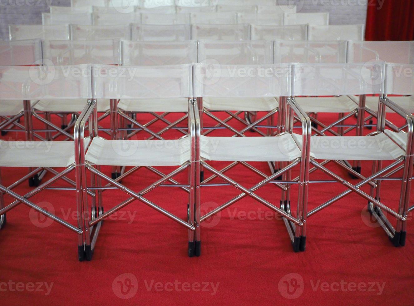 many folding chairs photo