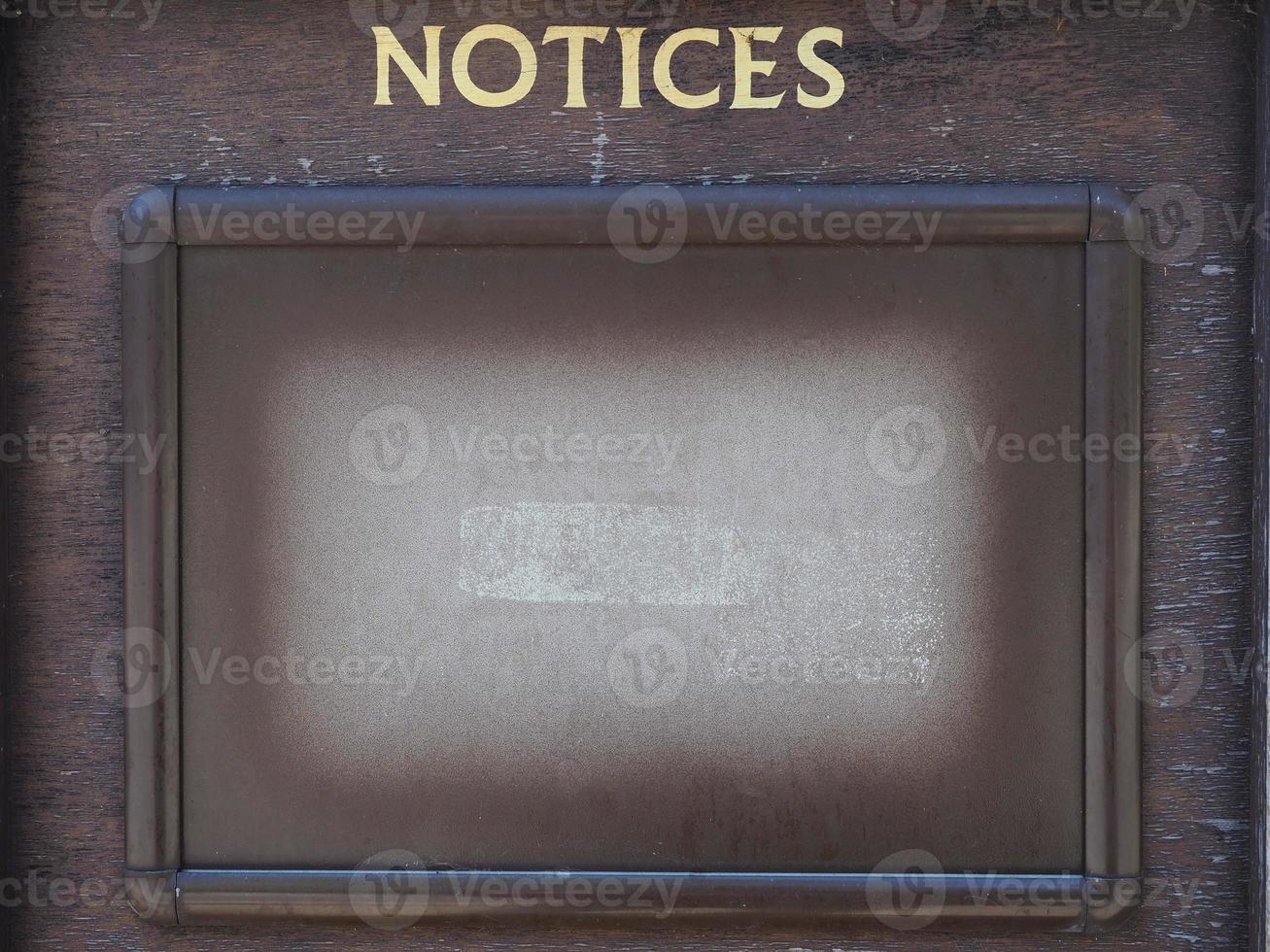 blank notices board with copy space photo