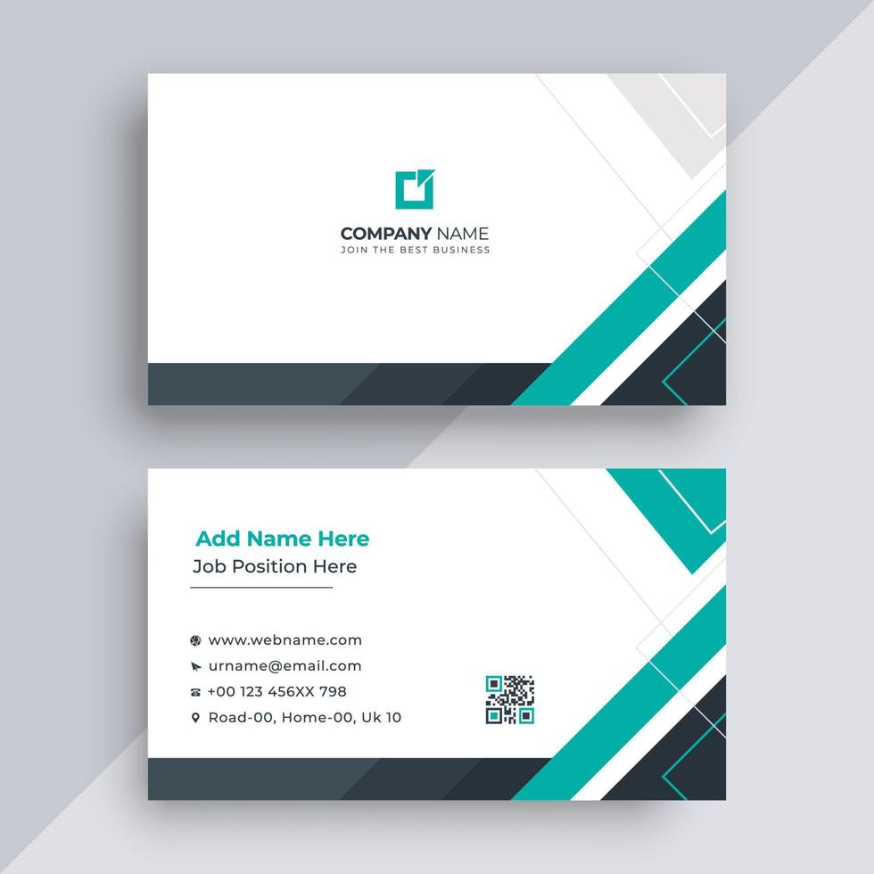 Modern business card design vector