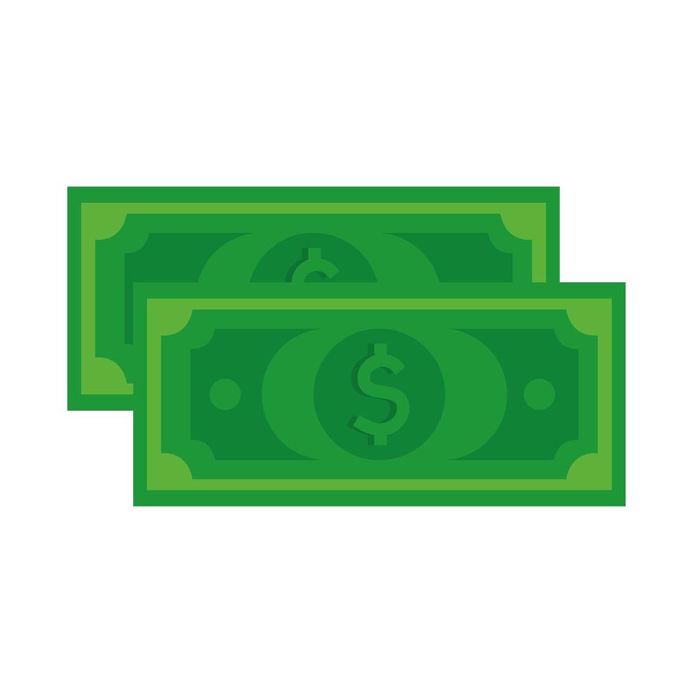 bills money dollars isolated icon vector