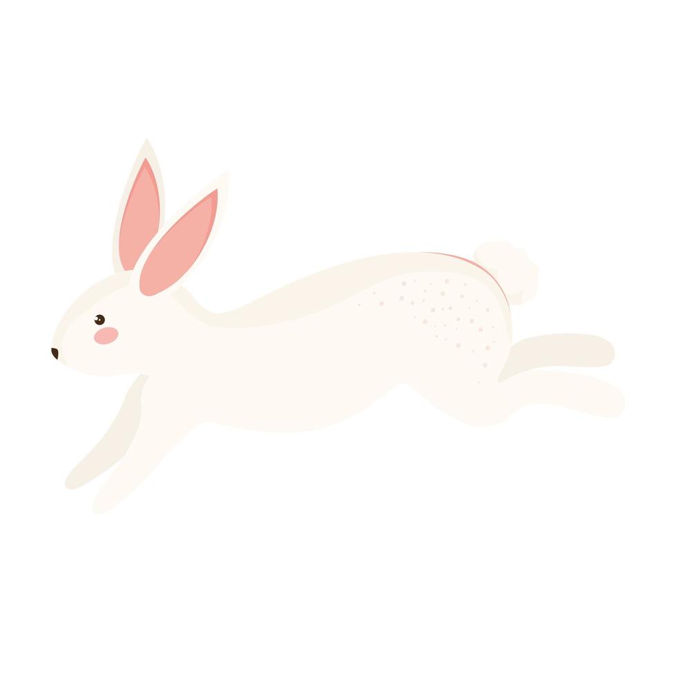 cute rabbit running vector