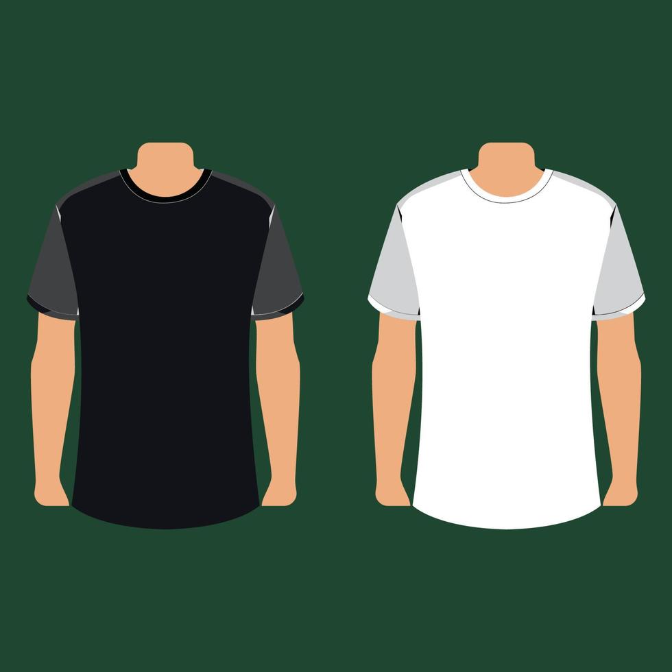 T-shirts vector set template black and white free vector