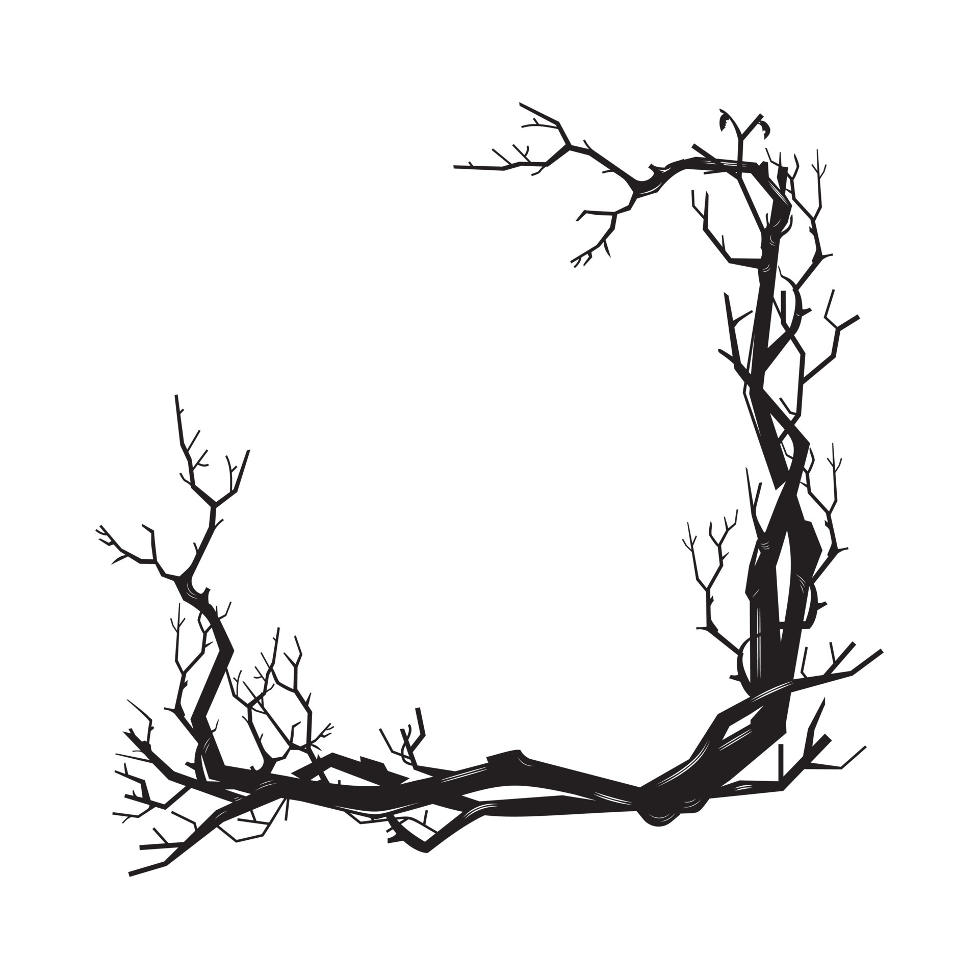 tree branch line drawing