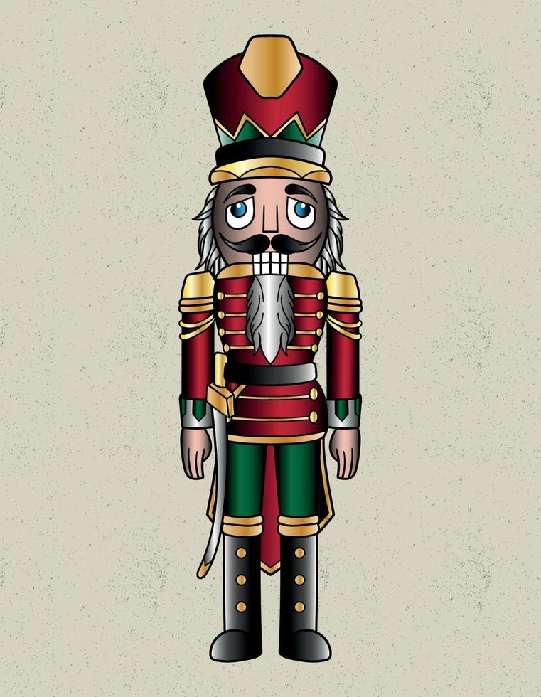 nutcracker xmas decorative vector